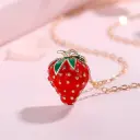 strawberry pendant necklace