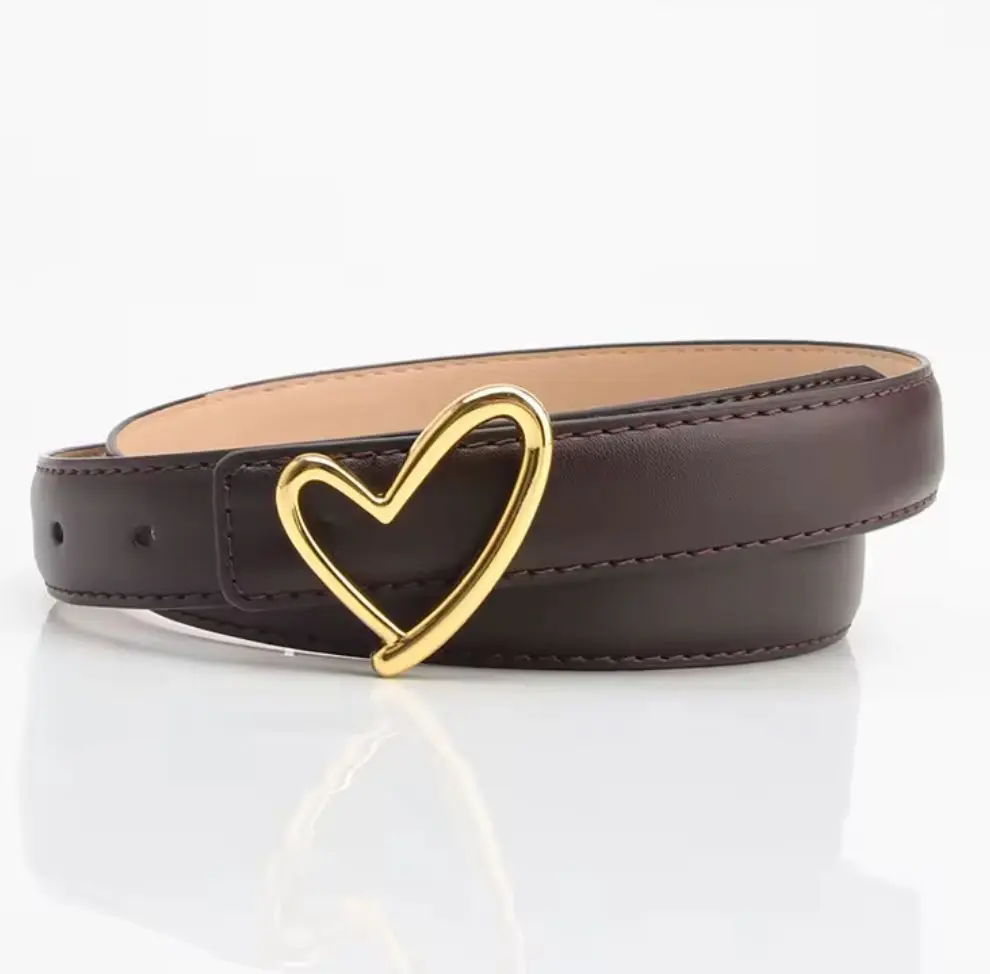 Women's Casual Western Style PU Leather Waist Belt Daily Use with Iron and Plastic Buckle Length Adjustable for Girls Ladies