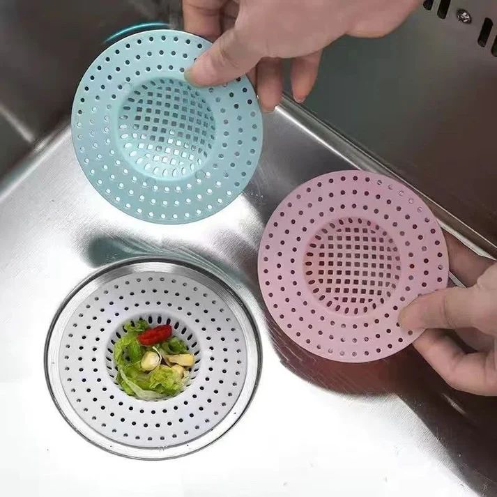 Sink Jali Plastic Strainer - Easy Clean Kitchen Drain Filter & Stopper (Random Colour-Pack Of 1)
