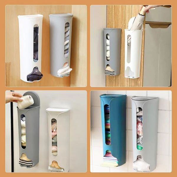 Wall Mounted Socks Storage Plastic Carry Bag Storage Multipurpose Storage Box (Random Colour Pack of 1)
